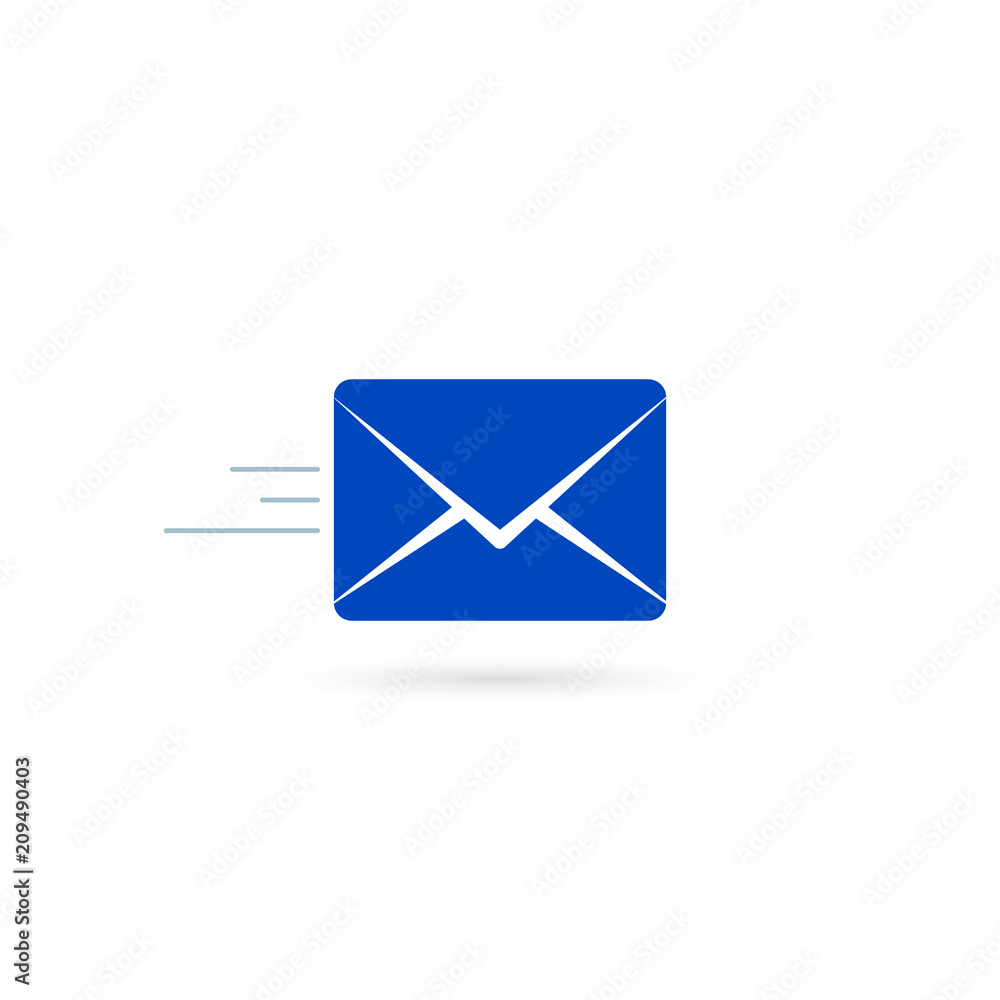Envelope icon, Vector isolated flat Mail symbol isolated on white