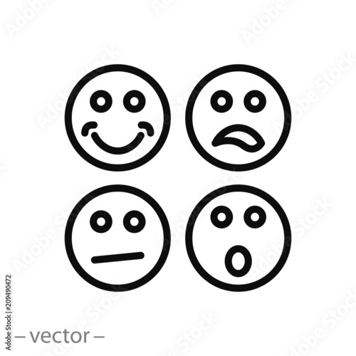 face emotions set icons