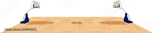 Basketball field. vector illustration 
