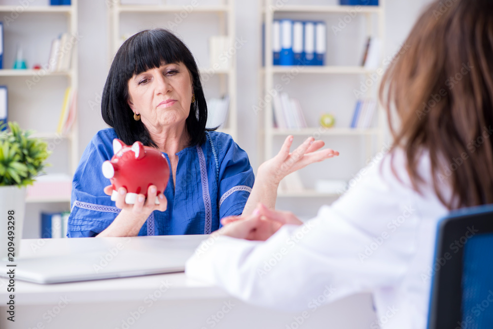 Senior patient visiting doctor for regular check-up Senior patient visiting doctor for regular check-up