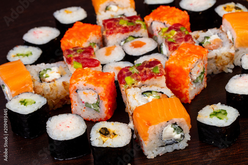 Delicious sushi platter