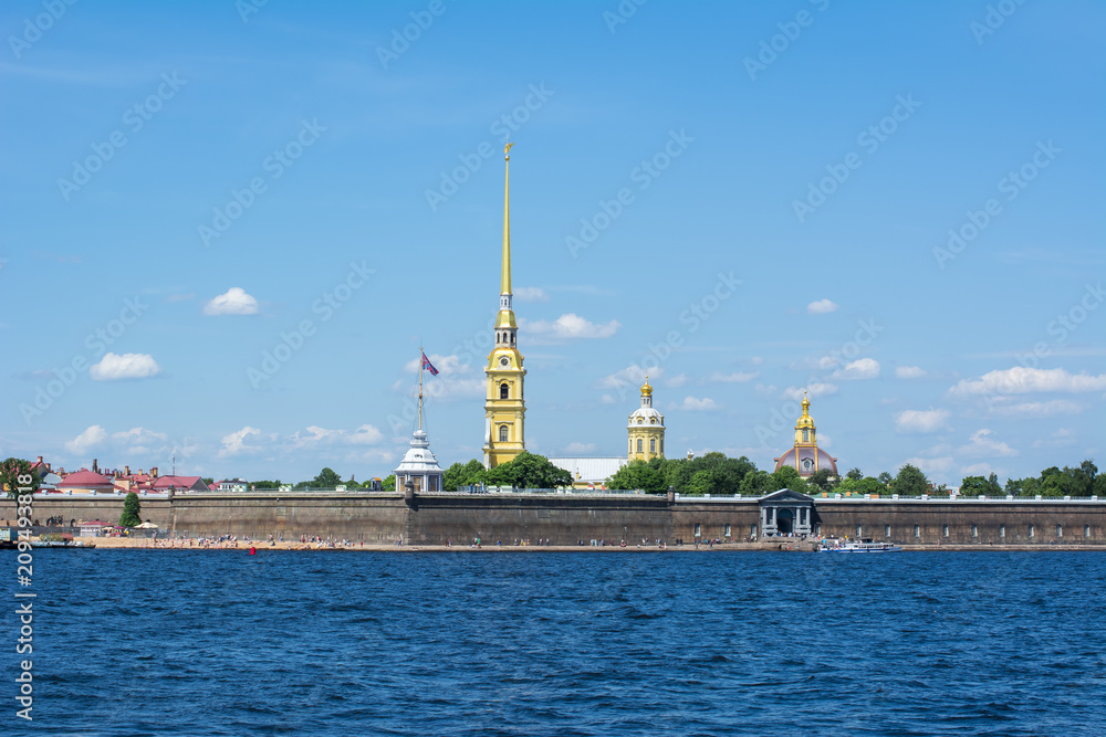 Peter and Paul Fortress and Neva river, Saint Petersburg, Russia