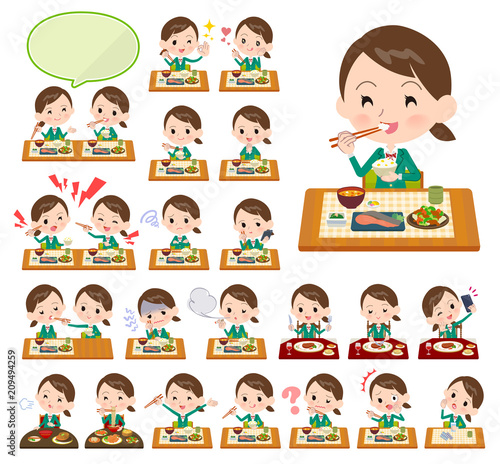 school girl Green Blazer_Meal