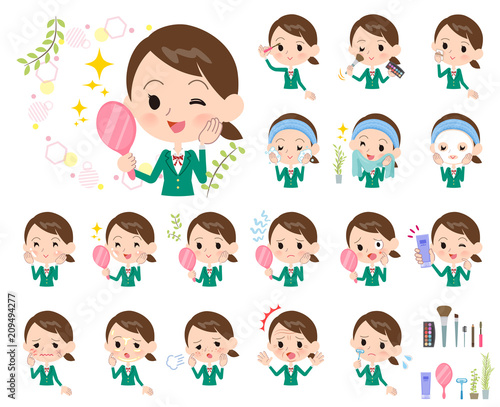 school girl Green Blazer_beauty