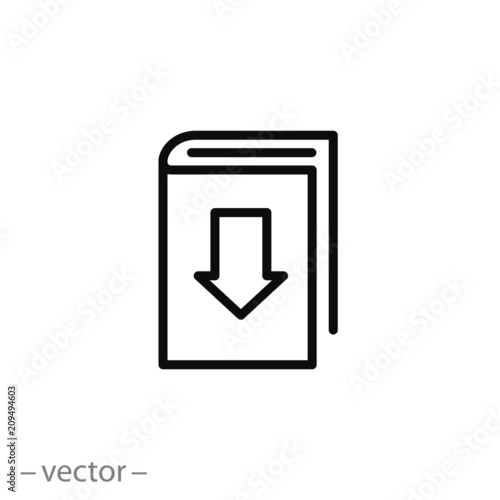 Download book icon vector