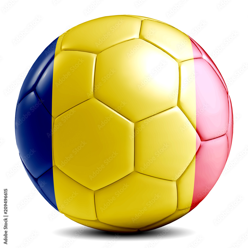 Romania soccer ball football futbol isolated