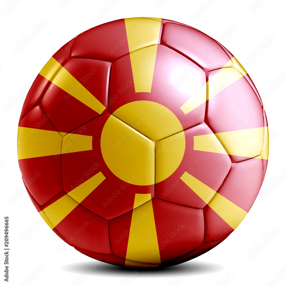 Obraz premium Macedonia soccer ball football futbol isolated
