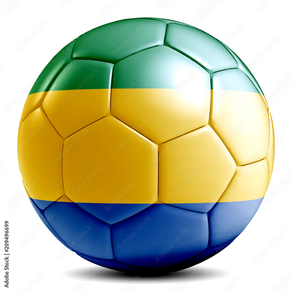 Gabon soccer ball football futbol isolated
