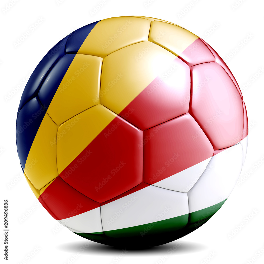 Seychelles soccer ball football futbol isolated