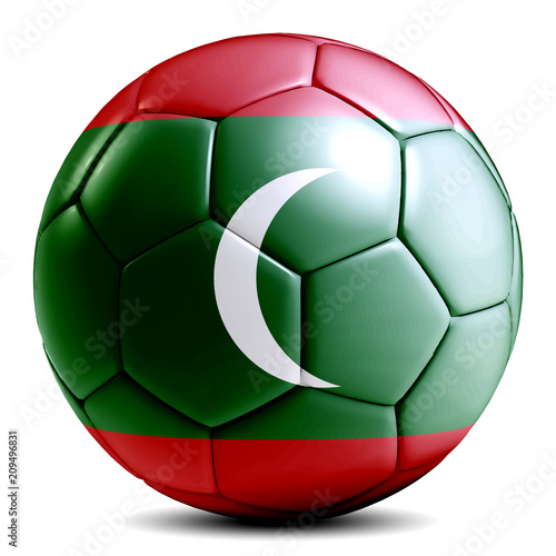 Maldives soccer ball football futbol isolated