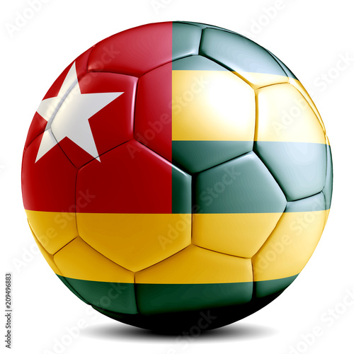 Togo soccer ball football futbol isolated