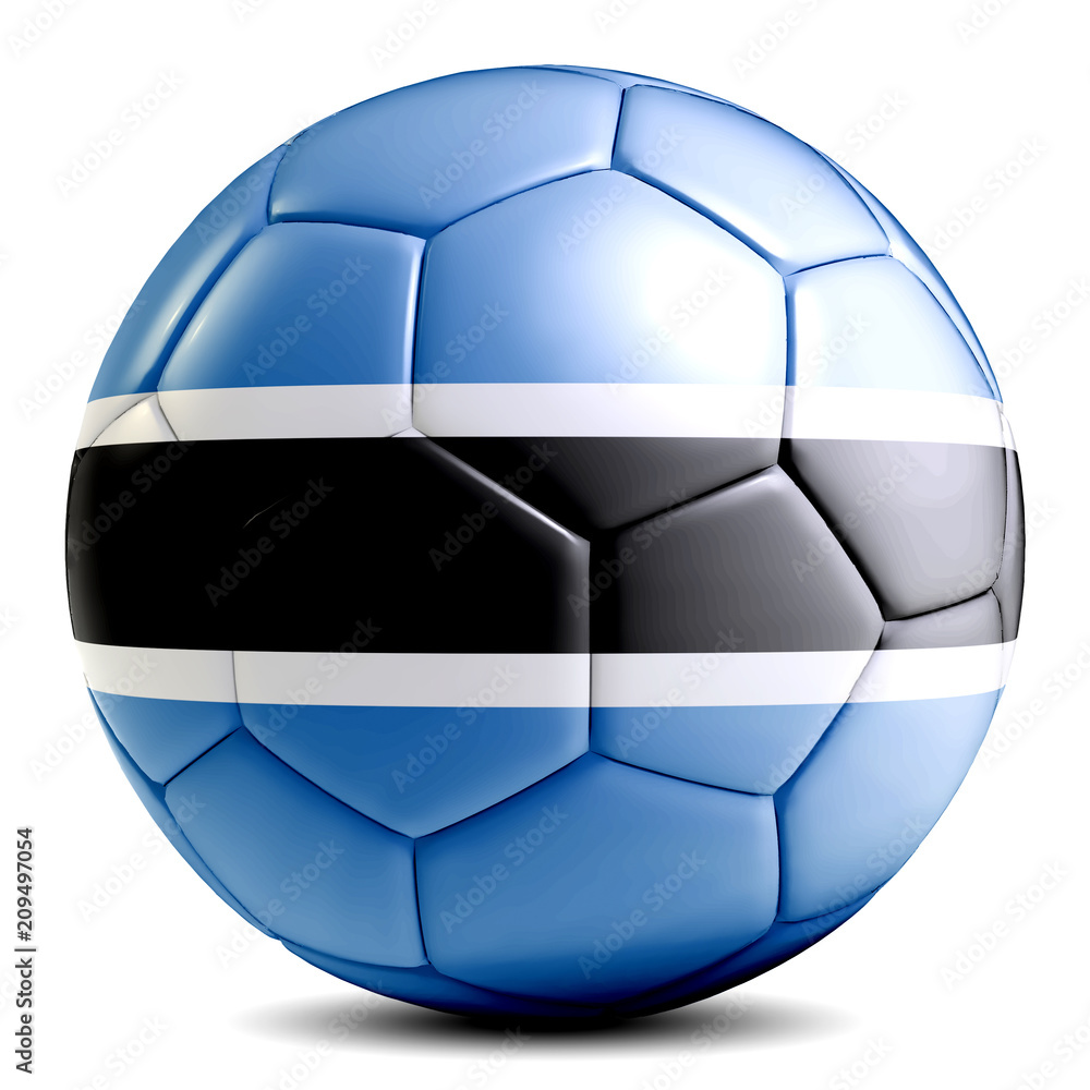 Botswana soccer ball football futbol isolated Botswana soccer ball football futbol isolated