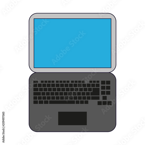 Laptop pc technology vector illustration graphic design