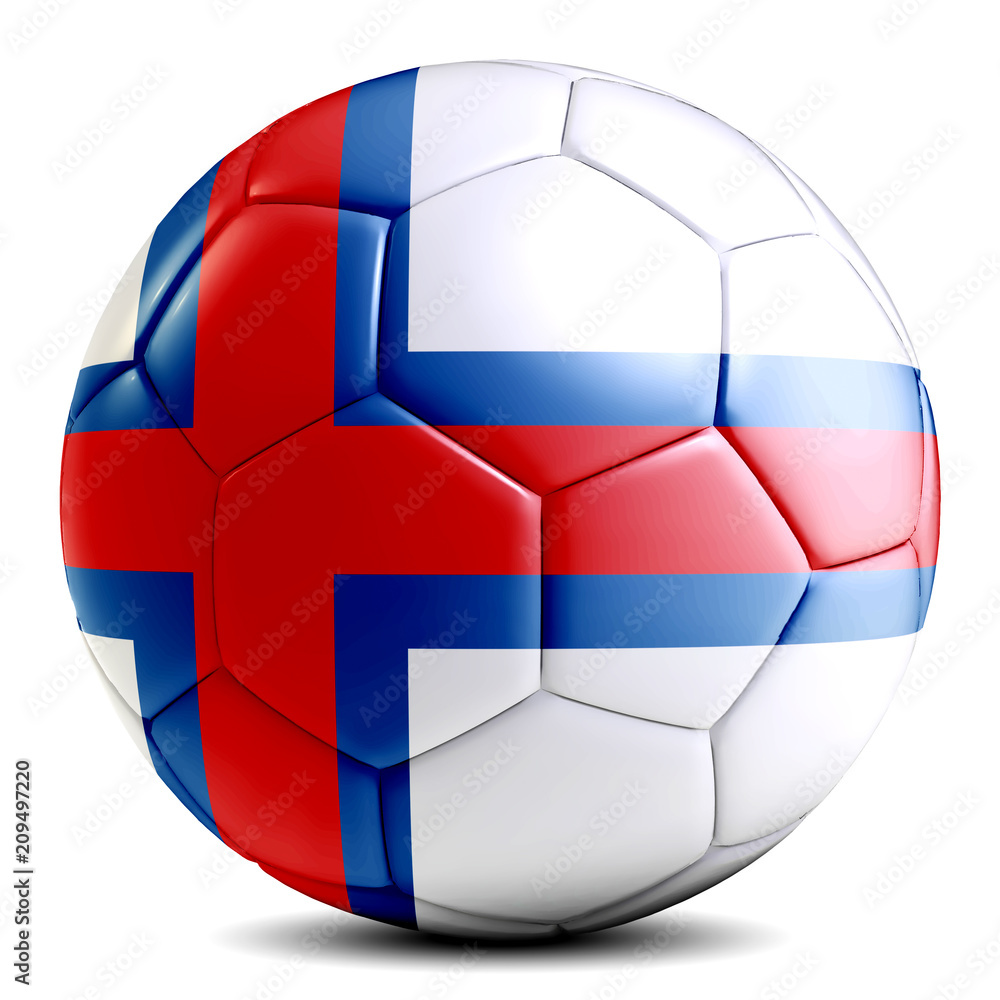 Faroe Islands soccer ball football futbol isolated