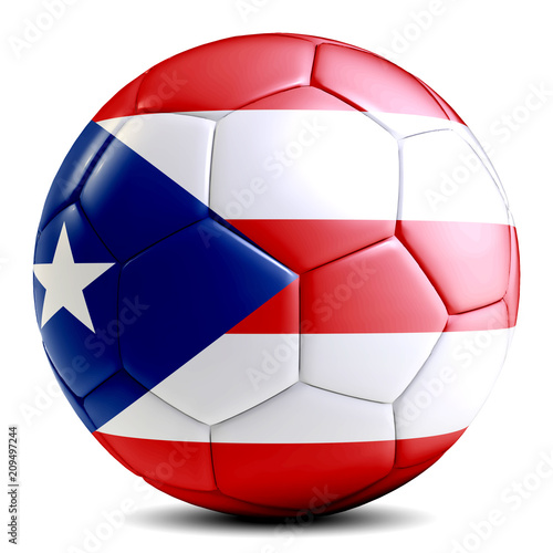 Puerto Rico soccer ball football futbol isolated