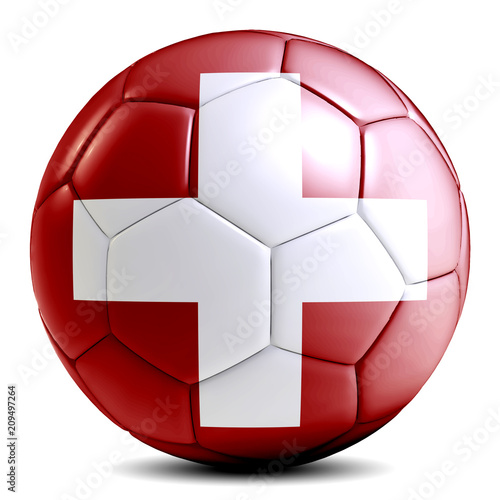 Switzerland soccer ball football futbol isolated