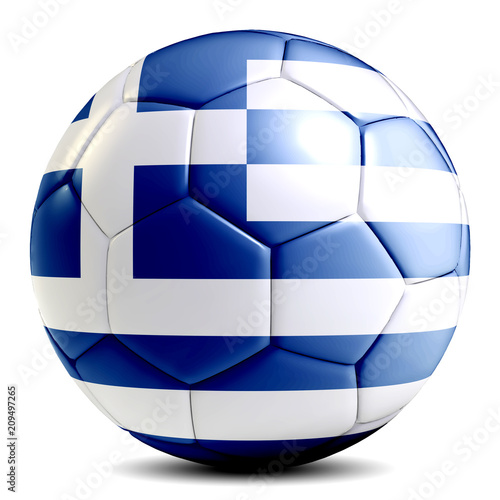 Greece soccer ball football futbol isolated