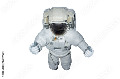 Astronaut isolated on white background 3D rendering elements of this image furnished by NASA
