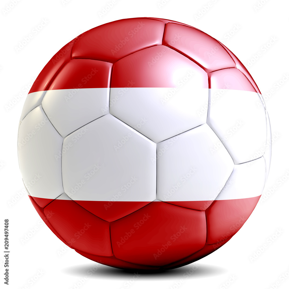 Obraz premium Austria soccer ball football futbol isolated