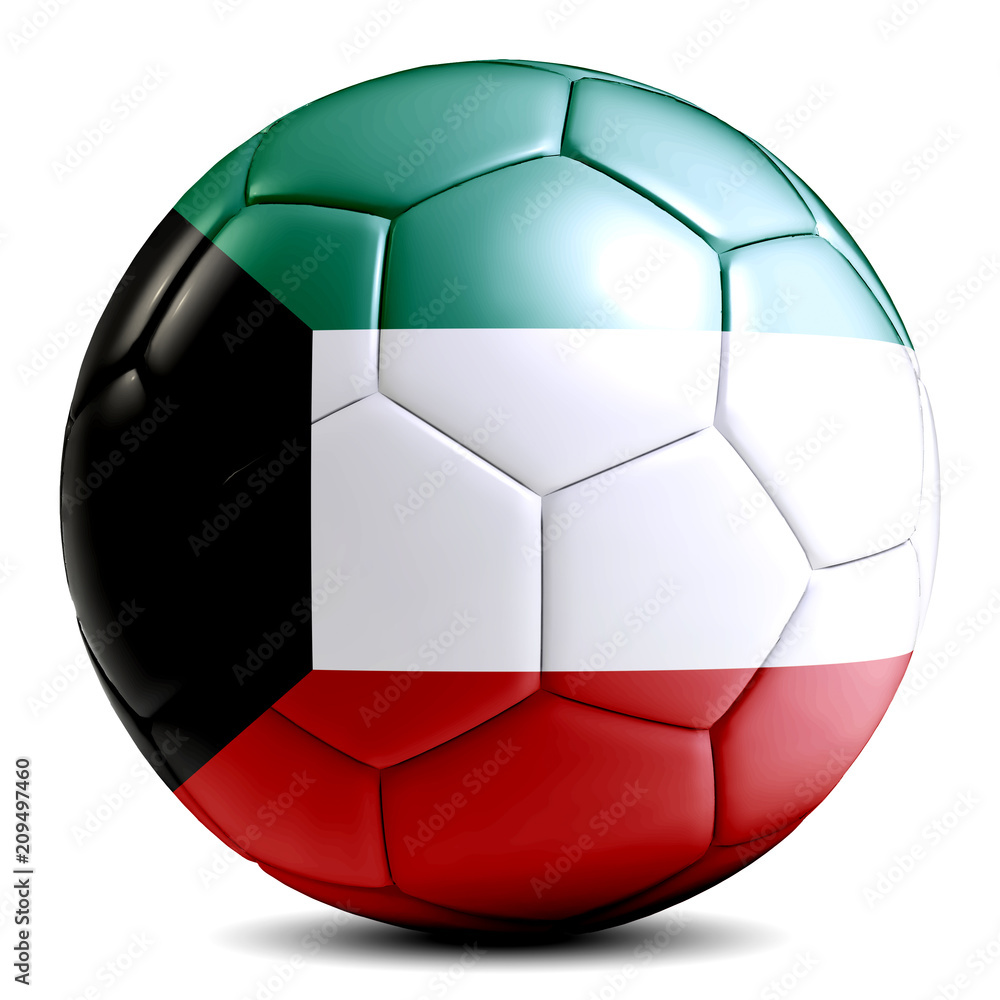 Kuwait soccer ball football futbol isolated Kuwait soccer ball football futbol isolated
