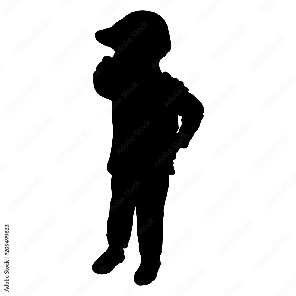 silhouette of baby sitting vector illustration