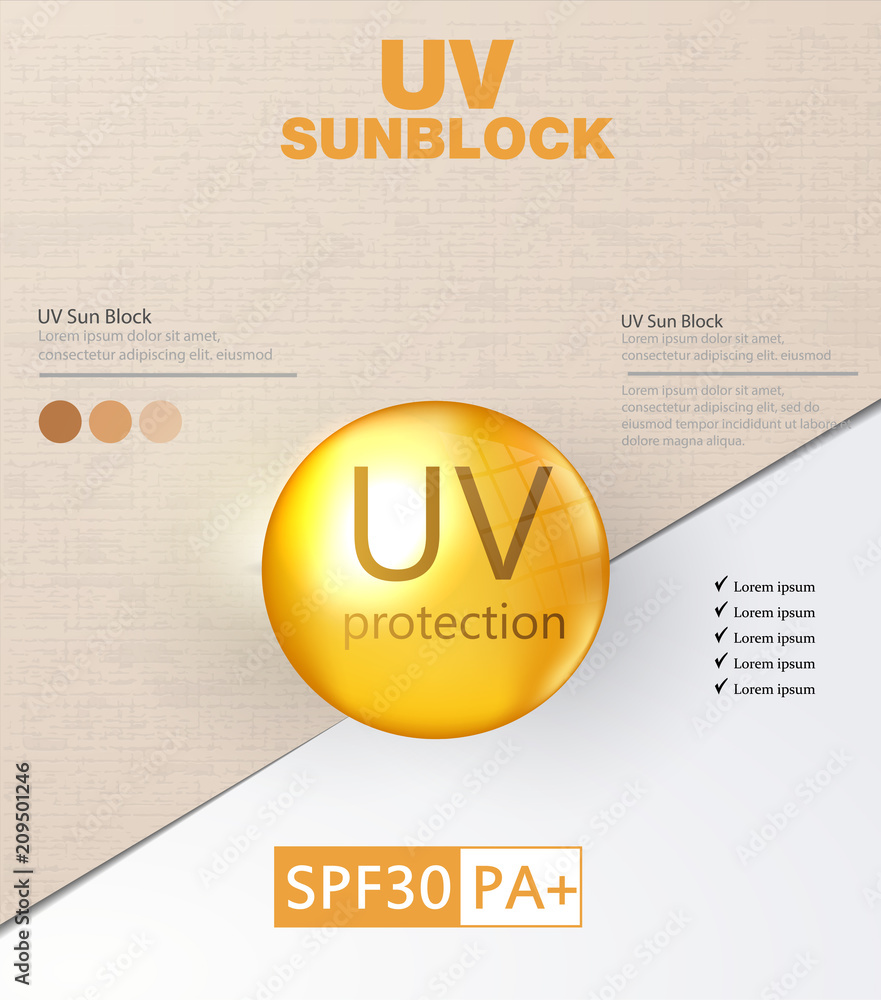 Obraz premium UV protection. Ultraviolet sunblock.