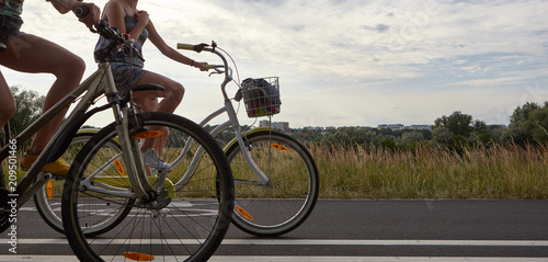 Two bikes on the road.