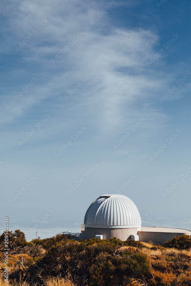 Obraz premium Teide Observatory astronomical telescopes in Tenerife, Canary Islands, Spain