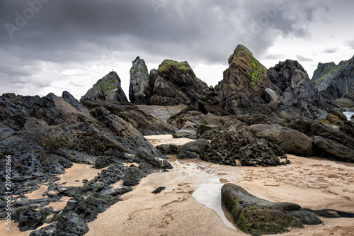 Storm over the rocky coast