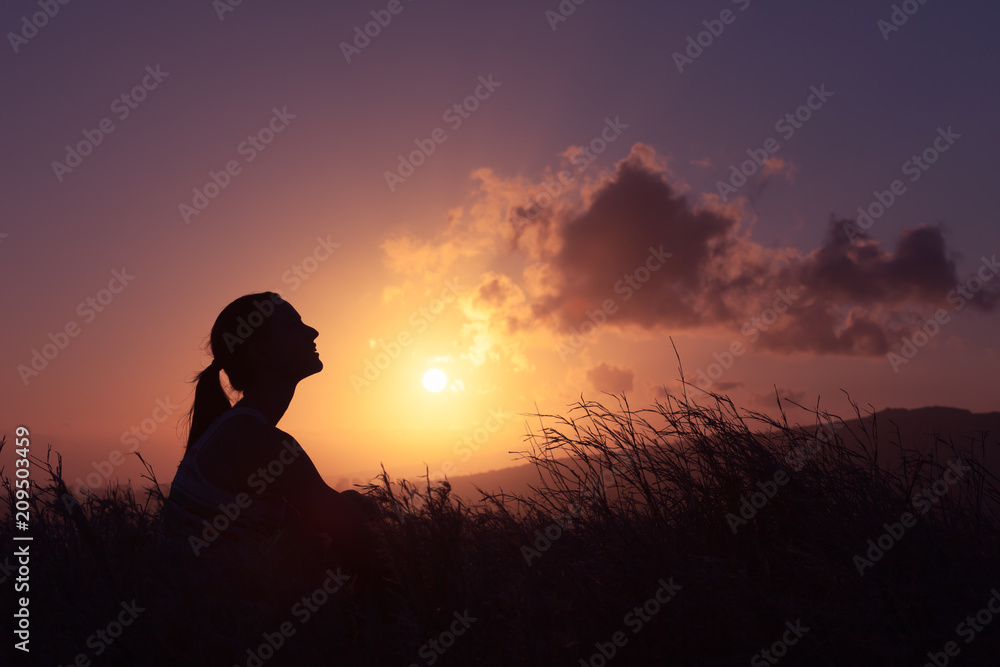 Feeling positive and relaxing in nature concept. Feeling positive and relaxing in nature concept.