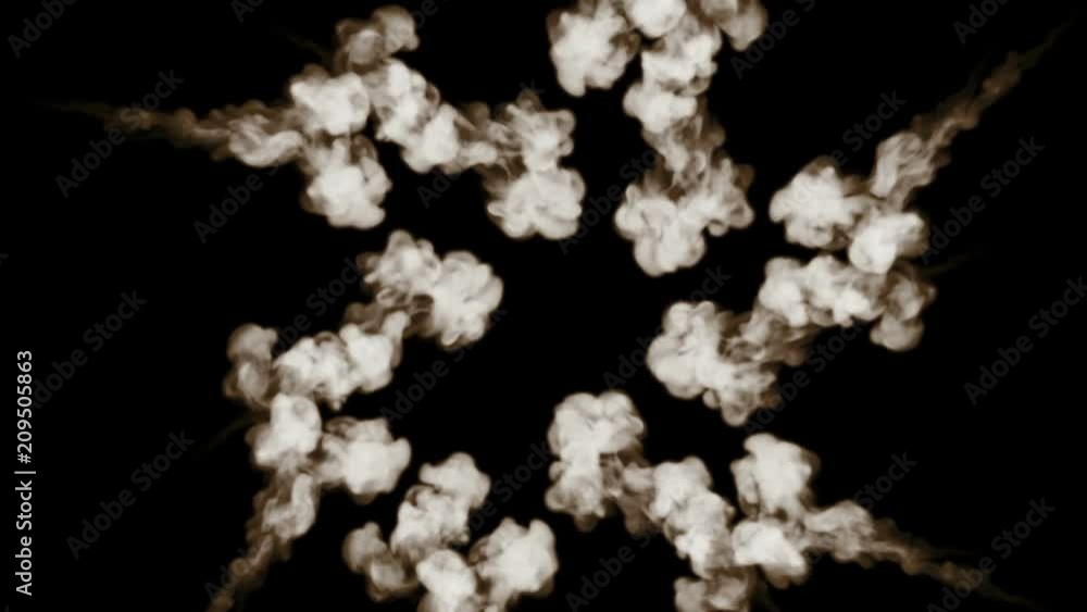 3d rendering of composition with smoke streams isolated on black background for visual effects. Сircular structure, top view 7 3d rendering of composition with smoke streams isolated on black background for visual effects. Сircular structure, top view 7