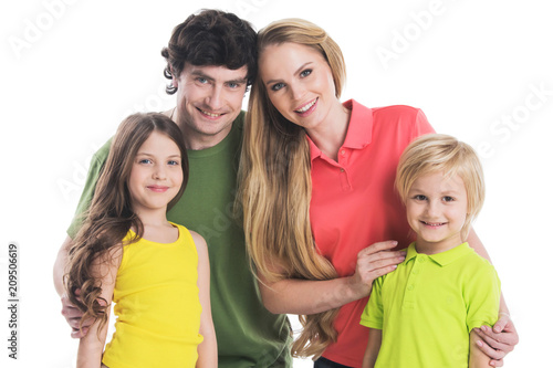 Portrait of family with children