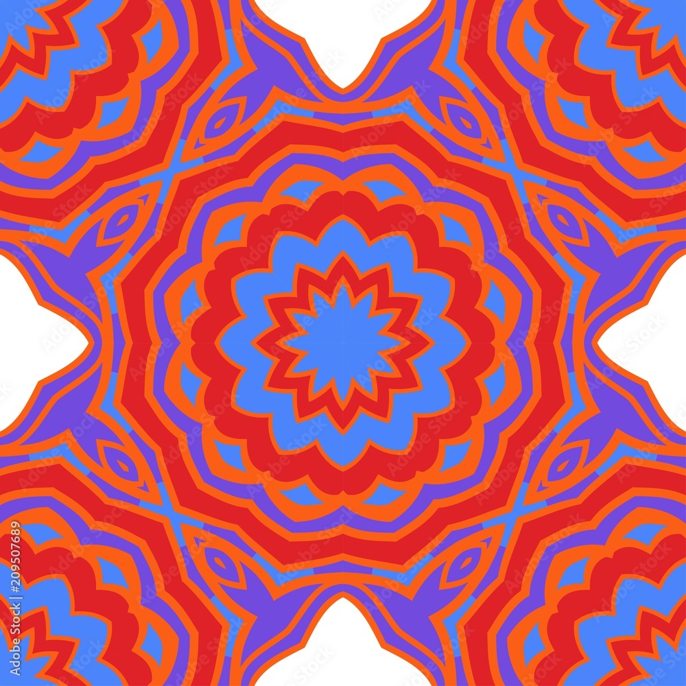Fototapeta premium Unique, abstract floral color pattern. Seamless vector illustration. For design, wallpaper, background