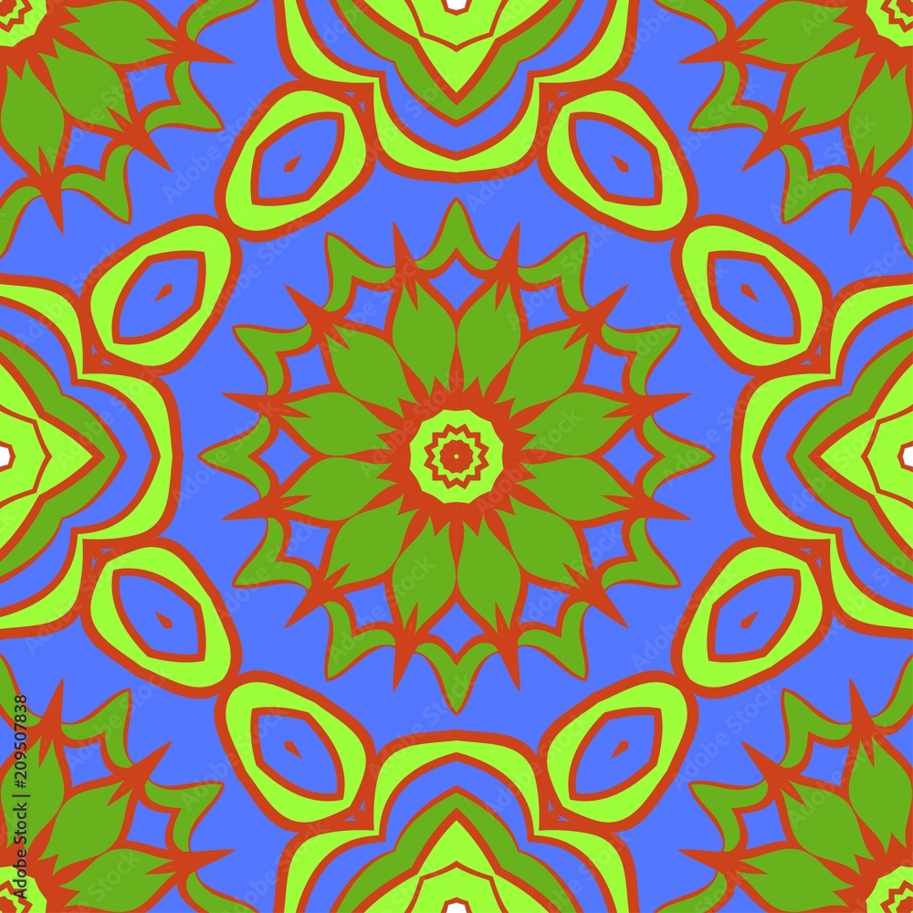 Seamless vector pattern. Geometric floral ornament. For Interior decoration, wallpaper, presentation, fashion design. Seamless vector pattern. Geometric floral ornament. For Interior decoration, wallpaper, presentation, fashion design.