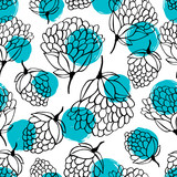 Seamless pattern with exotic flowers.
