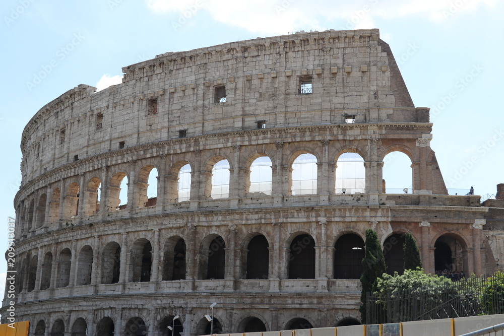 historical coliseum landmark in ancient rome italy