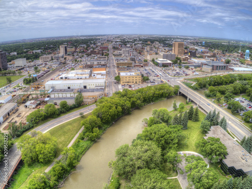 Fargo is a the largest City in North Dakota on the Red River photo