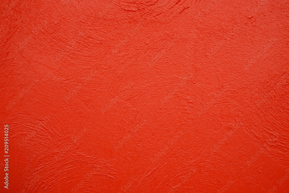 Fototapeta premium Empty red concrete wall, clean texture background surface.