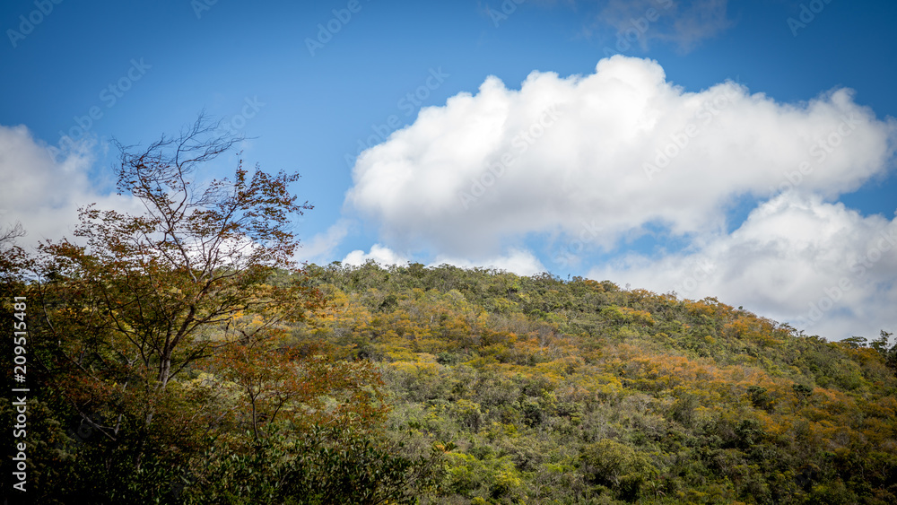 Vila Capao Palmeiras Bahia Brazil 08/14/2015, sunny day on the mountain