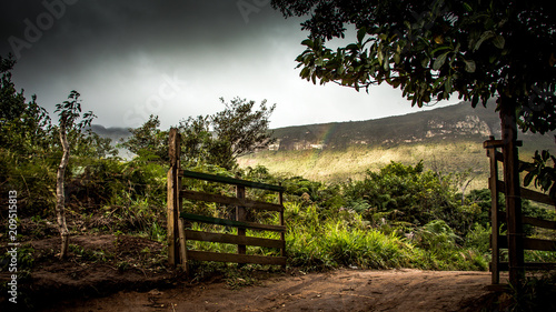 Villa Capao Palmeiras Bahia Brazil 08/14/2015, door to the mountain