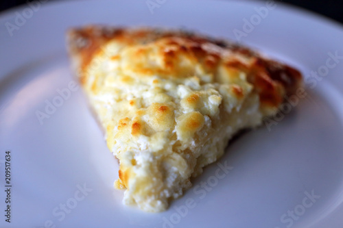 Macro photo of delicious pie