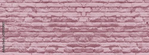 banner brick wall covered with neutral pink lime
