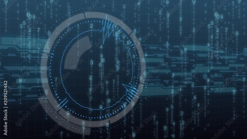 Futuristic Digital Hud Technology User Interface Radar Screen With