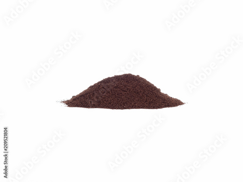 Pile of ground coffee