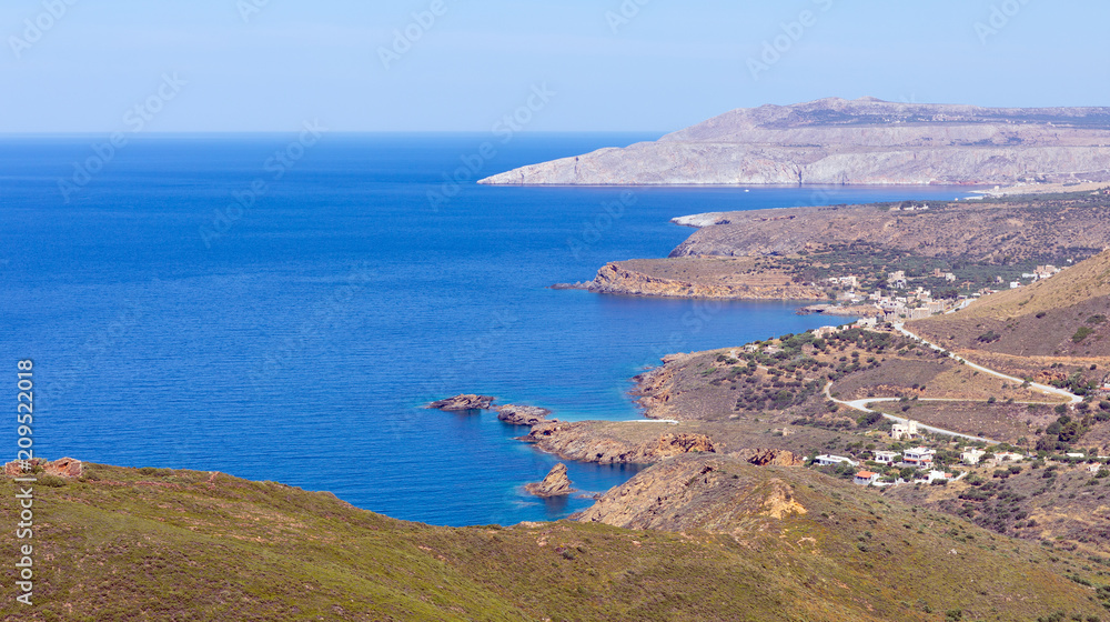 Landscape of Mani peninsula, Laconia, Peloponnese, Greece.