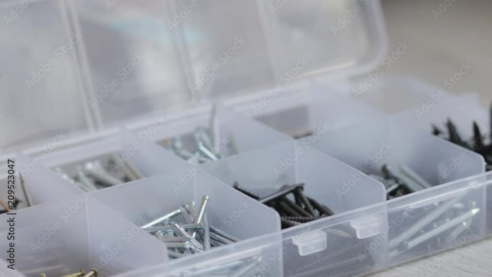 diy screws rangement box. repair and fix in workshop diy screws rangement box. repair and fix in workshop