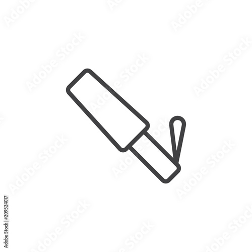 Metal Scanner outline icon. linear style sign for mobile concept and web design. Handheld Metal Detector simple line vector icon. Symbol, logo illustration. Pixel perfect vector graphics