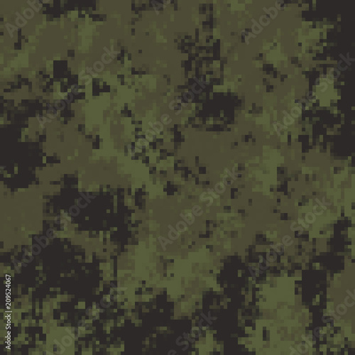 Digital pixel camouflage pattern