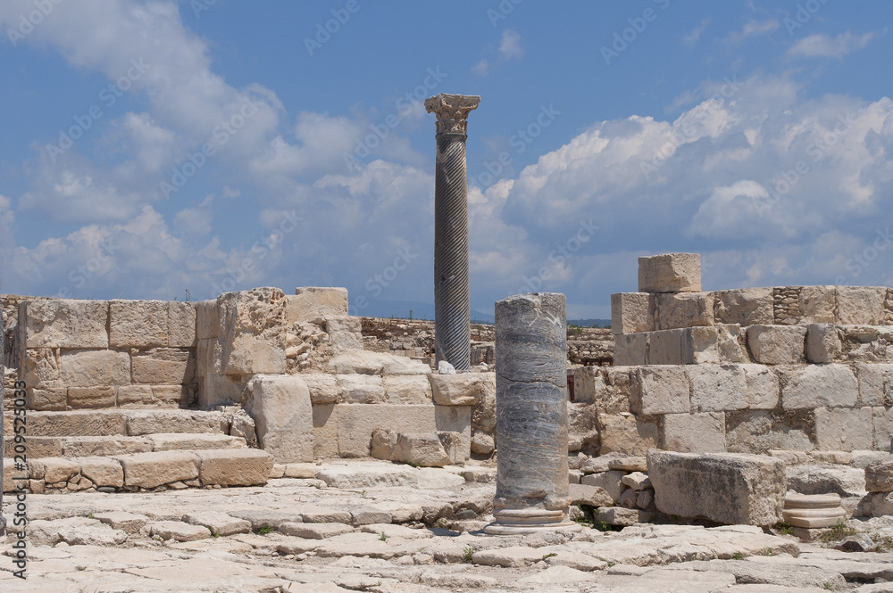 Ruins of ancient Curion, Sunny day. Cyprus
