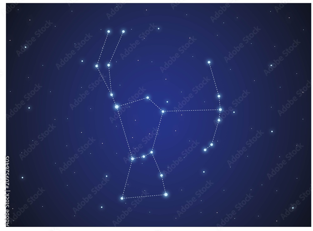 Fototapeta premium Constellation Orion in deep space